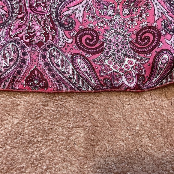 Women's slip dress pink fuchsia paisley French style fashion size 2 - Picture 7 of 9